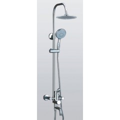 Chrome Wall-mount Rainfall Tub / Shower Faucet (QH338)