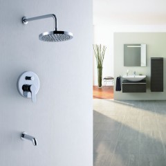 Single Handle Rain Chrome Wall-mount Shower Tap (TP343)