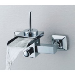 Single Handle Wall-Mount Waterfall Bathroom Sink Faucet or Bathtub Faucet (QH0510_1W)