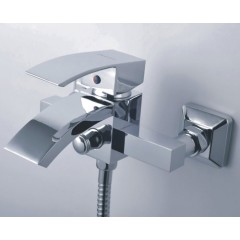 Single Handle Chrome Wall-mount Waterfall Shower Faucet (QH0531W)