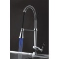 Single Handle Chrome Centerset Pull-Out LED Kitchen Tap (TP0753F)