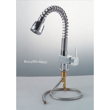 Single Handle Chrome Centerset Pull-out Kitchen Tap (TP0781)