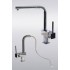 Single Handle Chrome Centerset Pull-out Kitchen Faucet (QH0788)