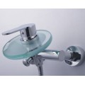 Single Handle Wall-Mount Waterfall Chrome Glass Shower Tap (TP0805W)