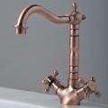 Bronze Double Handle Antique Kitchen Tap (TP1711R)