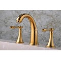 Ti-PVD Widespread Two Handles Bathroom Sink Tap TP0453G