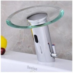 Waterfall Bathroom Sink Faucet with Hydropower Automatic Sensor (Hot and Cold)