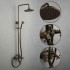 Antique Brass Tub Shower Tap with 8 inch Shower Head + Hand Shower T-SA003
