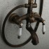 Antique Brass Tub Shower Tap with 8 inch Shower Head + Hand Shower T-SA009
