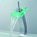 Color Changing LED Waterfall Bathroom Sink Tap (Tall) TP0815-1HF