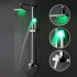 Color Changing LED Shower Faucet with 8 inch Shower Head + Hand Shower SF002