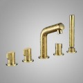 Ti-PVD Finish Bathroom Sink Tap with Luxury Texture TP0431C