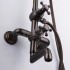 Antique Brass Tub Shower Tap with 8 inch Shower Head + Hand Shower TPSA001