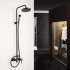 Oil-rubbed Bronze Wall Mount Waterfall Rainfall + Handheld Shower Tap T-FB004
