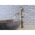 Antique Brass Finish Bathroom Sink Faucet - Bamboo Shape Design F0432A