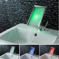Color Changing LED Waterfall Bathroom Sink Tap (Chrome Finish) T8002-2