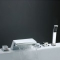 Contemporary Tub Tap with Stainless Steel Spout + Hand Shower T7018