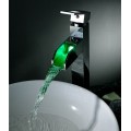 Color Changing LED Waterall Bathroom Sink Tap (Tall) T8005-5H