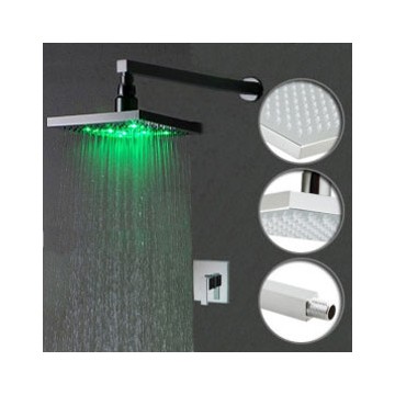 Color Changing LED Shower Tap with 8 inch Shower Head TSF003