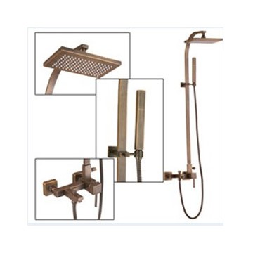 Wall Mount Antique Brass Shower Tap Set SA-012