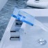 Color Changing LED Waterfall Widespread Bathroom Sink Faucet T0830