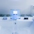 Color Changing LED Waterfall Widespread Bathroom Sink Faucet T0830