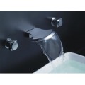 Widespread Contemporary Chrome Bathroom Sink Tap Wall mounted Brass spout TP6032M