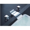 Contemporary Waterfall Bathroom Sink Tap (Chrome Finish, Widespread) TP7709C
