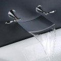 Contemporary Waterfall Bathroom Sink Tap (Wall Mount) T7012A