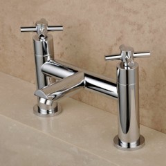 Chrome finished Two handles two holes Bath Filler Tap TP0221