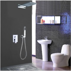 Chrome Wall Mount Rain Single Handle Shower Tap Luxury top shower TP-SC031