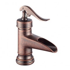 Centerset Single Handle Antique Copper Finish Brass Bathroom Sink  Tap TP0599C