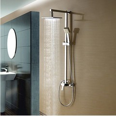 Color Changing LED Shower Tap with 8 inch Shower Head + Hand Shower TP-SC020
