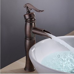 Vintage Centerset Antique Copper Finish Single Handle Brass Bathroom Sink Tap TP0599GH