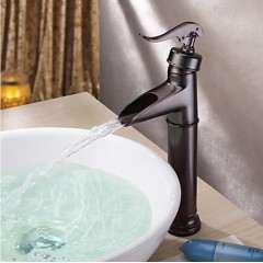 Antique Oil Rubbed Bronze Finish Centerset Single Handle Bathroom Sink Tap TP0599RH