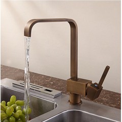Antique Inspired Solid Brass Kitchen Tap - Antique Brass Finish TP0718A